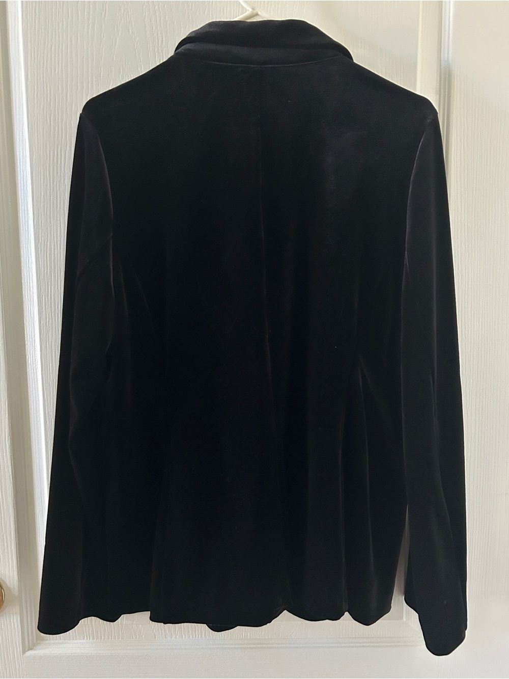 Tahari Black Velvet Blazer Jacket Size XL Holiday Party Quiet Luxury Old Money - Picture 3 of 7